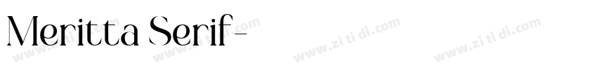 Meritta Serif字体转换
